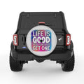 LIFE IS GOOD YOU SHOULD GET ONE SILVER CARBON FIBER TIRE COVER