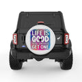 LIFE IS GOOD YOU SHOULD GET ONE PEARL  WHITE CARBON FIBER TIRE COVER