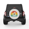 LIVE FAST EAT TRASH SILVER CARBON FIBER TIRE COVER