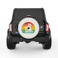 LIVE FAST EAT TRASH PEARL  WHITE CARBON FIBER TIRE COVER