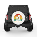 LIVE FAST EAT TRASH WHITE TIRE COVER