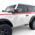 LONG BODY DOOR SIDE STRIPES BODY GRAPHIC DECAL FITS 2021+ FORD BRONCO 2 DOOR