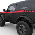 LONG BODY DOOR SIDE STRIPES DOOR DECAL FITS 2021+ FORD BRONCO 2 DOOR