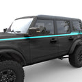 LONG BODY DOOR SIDE STRIPES BODY GRAPHIC DECAL FITS 2021+ FORD BRONCO 4 DOOR
