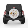 LOTUS MOON AND STARS WHITE TIRE COVER