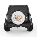 LOTUS MOON AND STARS BLACK TIRE COVER
