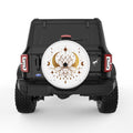 LOTUS MOON AND STARS WHITE TIRE COVER