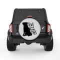 LOVE HAS FOUR PAWS SILVER CARBON FIBER TIRE COVER