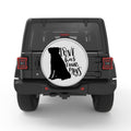 LOVE HAS FOUR PAWS BLACK TIRE COVER
