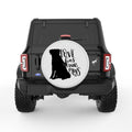 LOVE HAS FOUR PAWS PEARL  WHITE CARBON FIBER TIRE COVER