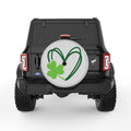 LUCKY HEART SILVER CARBON FIBER TIRE COVER