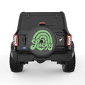 LUCKY ST PATRICKS DAY RAINBOW BLACK CARBON FIBER TIRE COVER