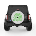 LUCKY ST PATRICKS DAY RAINBOW SILVER CARBON FIBER TIRE COVER