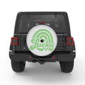 LUCKY ST PATRICKS DAY RAINBOW SILVER CARBON FIBER TIRE COVER