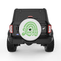 LUCKY ST PATRICKS DAY RAINBOW PEARL  WHITE CARBON FIBER TIRE COVER