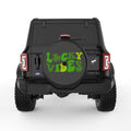 LUCKY VIBES THREE LEAVE CLOVER BLACK TIRE COVER