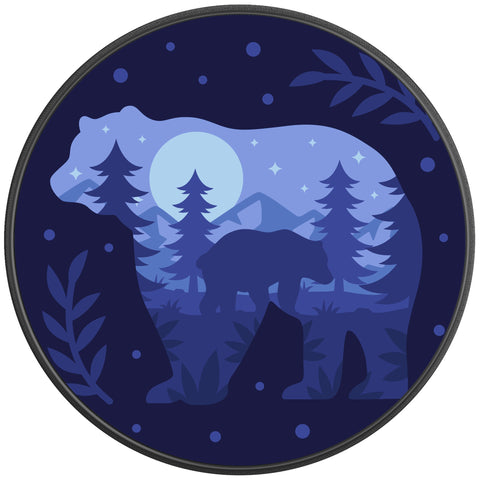 MAGICAL BEAR BLACK CARBON FIBER TIRE COVER