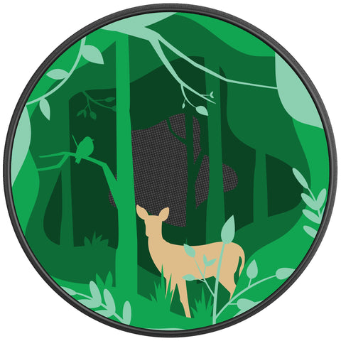 MAGICAL DEER BLACK CARBON FIBER TIRE COVER