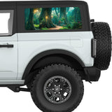 MAGICAL FAIRY FOREST QUARTER WINDOW DECAL FITS 2021+ FORD BRONCO 2 DOOR HARD TOP