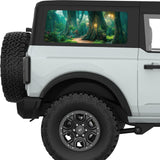 MAGICAL FAIRY FOREST QUARTER WINDOW DECAL FITS 2021+ FORD BRONCO 2 DOOR HARD TOP