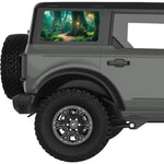 MAGICAL FAIRY FOREST QUARTER WINDOW DECAL FITS 2021+ FORD BRONCO 4 DOOR HARD TOP