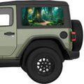 MAGICAL FAIRY FOREST QUARTER WINDOW DECAL FITS 2018+ JEEP WRANGLER 2 DOOR HARD TOP JL
