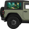 MAGICAL FAIRY FOREST QUARTER WINDOW DECAL FITS 2011-2018 JEEP WRANGLER 2 DOOR HARD TOP JK