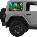 MAGICAL FAIRY FOREST QUARTER WINDOW DECAL FITS 2011-2018 JEEP WRANGLER 4 DOOR HARD TOP JKU