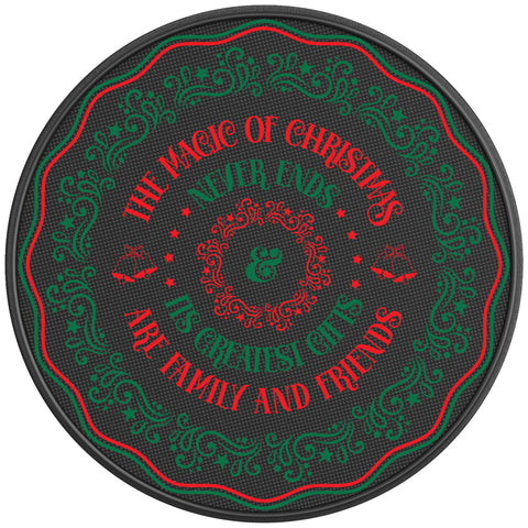 MAGIC OF CHRISTMAS PEARL  WHITE CARBON FIBER TIRE COVER