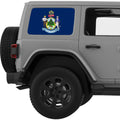 MAINE STATE FLAG QUARTER WINDOW DECAL FITS 2011-2018 JEEP WRANGLER 4 DOOR HARD TOP JKU