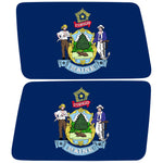 MAINE STATE FLAG QUARTER WINDOW DRIVER & PASSENGER DECALS