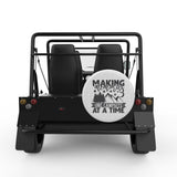 MAKING MEMORIES ONE CAMPSITE AT A TIME WHITE CARBON FIBER TIRE COVER FOR MOKE