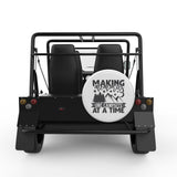 MAKING MEMORIES ONE CAMPSITE AT A TIME WHITE TIRE COVER FOR MOKE
