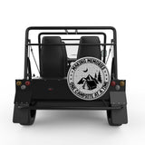 MAKING MEMORIES ONE CAMPSITE AT THE TIME SILVER CARBON FIBER TIRE COVER FOR MOKE