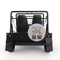 MAMA BEAR SILVER CARBON FIBER TIRE COVER FOR MOKE