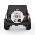 MAMA BEAR PEARL  WHITE CARBON FIBER TIRE COVER