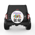 MAMA BEAR WHITE TIRE COVER