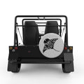 MANTA RAY SILVER CARBON FIBER TIRE COVER FOR MOKE