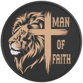 MAN OF FAITH BLACK CARBON FIBER TIRE COVER