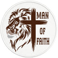 MAN OF FAITH PEARL  WHITE CARBON FIBER TIRE COVER