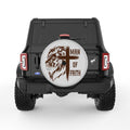 MAN OF FAITH SILVER CARBON FIBER TIRE COVER