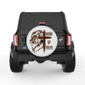 MAN OF FAITH PEARL  WHITE CARBON FIBER TIRE COVER