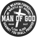 MAN OF GOD BLACK TIRE COVER