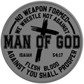 MAN OF GOD SILVER CARBON FIBER TIRE COVER