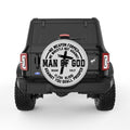 MAN OF GOD SILVER CARBON FIBER TIRE COVER
