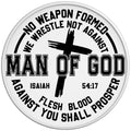 MAN OF GOD WHITE TIRE COVER