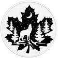 MAPLE LEAF WOLF BLACK TIRE COVER