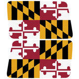 MARYLAND STATE FLAG QUARTER WINDOW DRIVER & PASSENGER DECALS