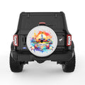 MARYLAND PEARL  WHITE CARBON FIBER TIRE COVER