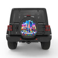 MASSACHUSETTS PEARL  WHITE CARBON FIBER TIRE COVER